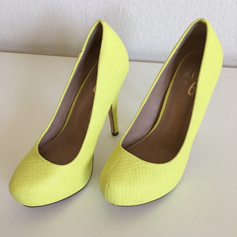 Mix No. 6 Neon Yellow High Heels